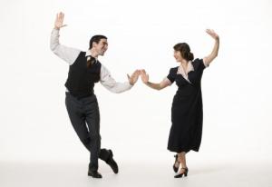 Crazy For You - L-R Gaelan Beatty, Kate Blackburn (formal dance) Photo Credit David Cooper